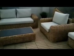 Insieme all'aperto di lusso moderno tradizionale della mobilia per il rattan di vimini Sofa Set del giardino dell'hotel