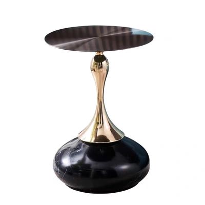 comprare Tabella dorata della mobilia dell'hotel di acciaio inossidabile con il piatto basso rotondo adorabile della roccia online manufacture