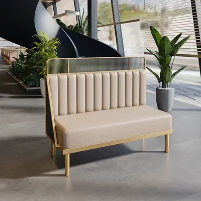 comprare Tabella di sedili del marmo del metallo del cuoio di combinazione della cabina di lusso del ristorante online manufacture