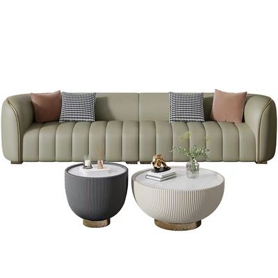 comprare Salone verde chiaro di cuoio della villa di Sofa Nordic Sofa Bed Hotel di chiave del piano online manufacture