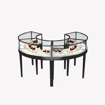 comprare Abitudine curva rotonda di vetro ovale dei gioielli dell'armadietto di esposizione dei gioielli contro online manufacture