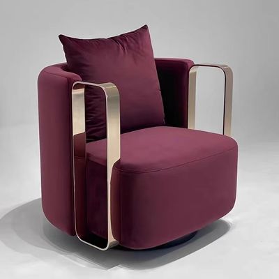 comprare Abitudine di lusso creativa fucsia della poltrona di Sofa Chair Gold Stainless Steel del velluto online manufacture