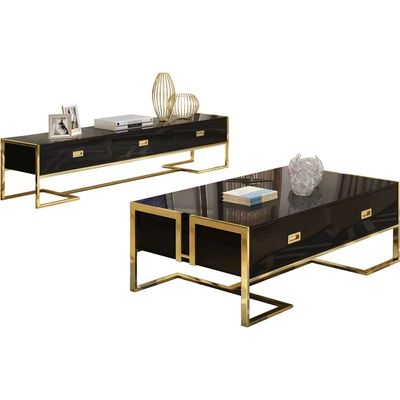 comprare Combinazione di lusso leggera moderna del Governo della Tabella di condimento della lacca di acciaio inossidabile TV online manufacture