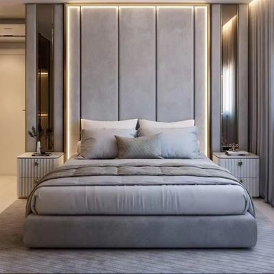 comprare Letto di tela del tessuto dell'hotel della camera da letto della mobilia della villa di lusso moderna commerciale dell'appartamento online manufacture