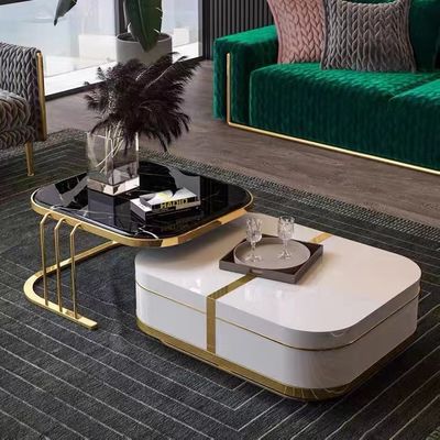 comprare Tavolino da salotto di lusso di marmo moderno su ordinazione dell'hotel con stoccaggio nascosto online manufacture