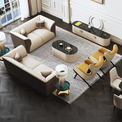 comprare Sofa Set Couch Living Room di cuoio moderno di lusso Sofa Hotel Villa online manufacture
