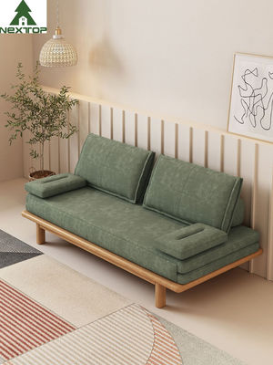 Buon prezzo Novità Sofa Bed Green Linen Environmental su ordinazione restringibile pieghevole amichevole in linea