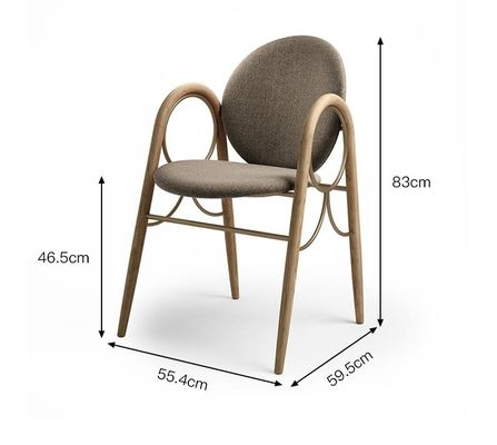 comprare Tessuto su misura di legno di solido del metallo della mobilia del ristorante dell'hotel di dimensione che pranza sedia online manufacture