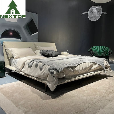 comprare Set di camera da letto in acciaio inossidabile in pelle bianca online manufacture