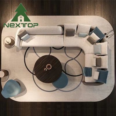 Buon prezzo Soluzione Unica di tessuto Divano Design Italiano Art Design Living Room Corner Set in linea