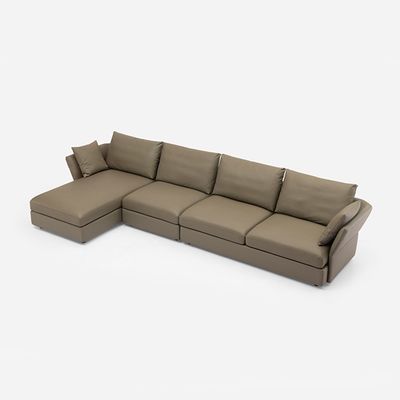 Buon prezzo Divano sezionale in stile moderno Divano a forma di L con poltrona Salone Hotel Divano Set in linea