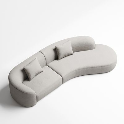 comprare Rice White Hotel Lobby Divano Curvo Interni Moderni Divano in tessuto Teddy online manufacture
