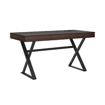 Buon prezzo X - Leg Desk Light Camera d'albergo di lusso Arredamento Studio Ufficio Tavolo per computer nero in linea