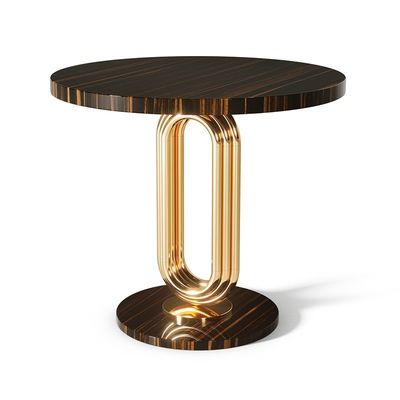 comprare Tavolo di salotto creativo in oro brillante Tavolo da caffè rotondo in metallo per ufficio dell' hotel online manufacture
