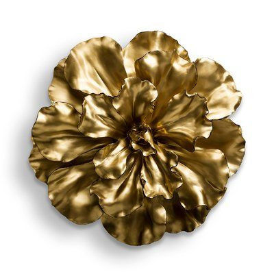 comprare Fiore di parete di metallo grande e audace di lusso fiore di parete pezzo d'arte per interni di hotel online manufacture