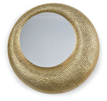 comprare Specchietto rotondo a martello d'oro per camere di hotel online manufacture