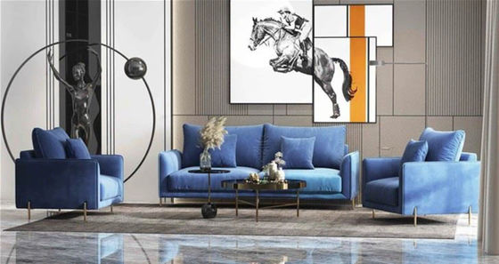 comprare Hotel di lusso Casa di nozze Lobby di velluto cuoio moderno divano sezionale online manufacture