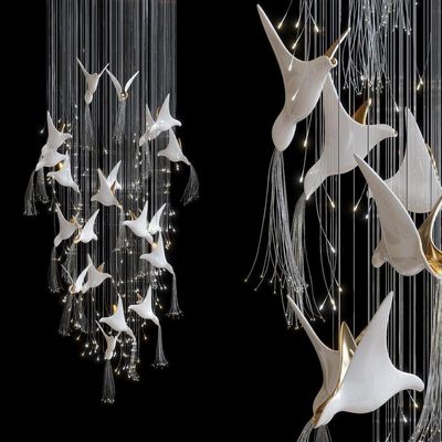 comprare In vetro uccelli e fiori candelabro moderno estetico design alberghiero mobili leggeri online manufacture