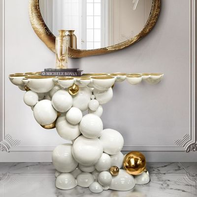 comprare Star Hotel Art Bubble Style Tavolo d'ingresso con solida base metallica online manufacture