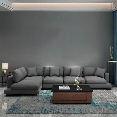 Buon prezzo Insieme nordico di Sofa Fabric Latex Hotel Sofa del tessuto della villa commerciale in linea