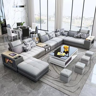 Sofà di cuoio leggero di Sofa Combination Modern Living Room della camera di albergo