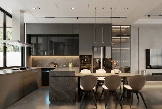 Il tavolo da pranzo di marmo su ordinazione ha messo la disposizione dei posti a sedere moderna del Banquette del ristorante dell'hotel