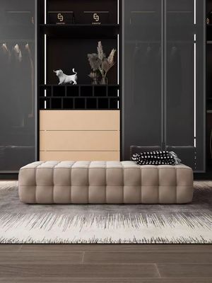 Feci della scarpa del guardaroba di Sofa Bench Bed End Stool del velluto del vello di tecnologia