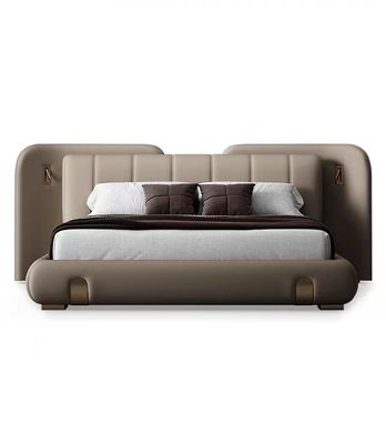 Master di lusso di cuoio su ordinazione 1,8 re Bed del letto della camera da letto del PINO della QUERCIA