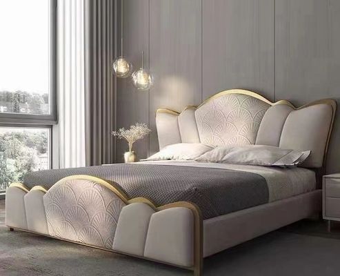 Re di legno solido Size Beds dell'hotel della mobilia lussuosa della camera da letto