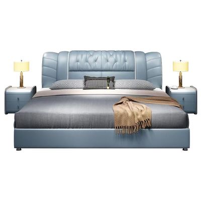 Letto moderno del cuoio di stoccaggio del letto di cuoio di lusso molle dell'hotel