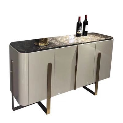 Governi di lusso della credenza del fronte di marmo con il frigorifero delle bevande