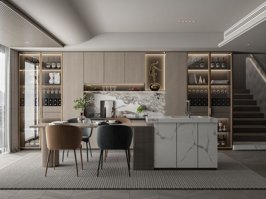 Governi di lusso su ordinazione della credenza con lo scaffale del vino