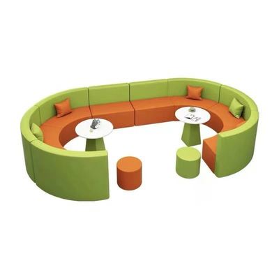 Mobilia della stanza di ricezione di Sofa Set Solid Wood Fabric di ricezione dell'ingresso dell'hotel