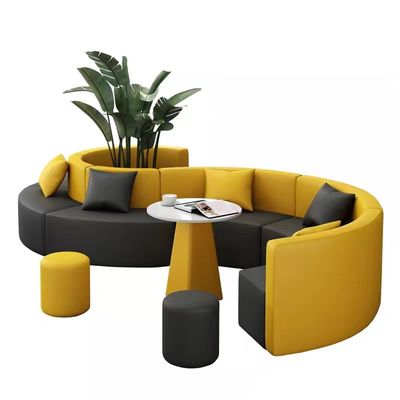Sofà moderno di lusso del salotto dell'ufficio dell'arco della sala S di Sofa Hotel Lobby Public Reception di legno solido