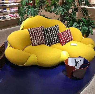 Buon prezzo Sofà di Sofa Living Room Cream Velvet della camera di albergo del vento dell'agnello in linea