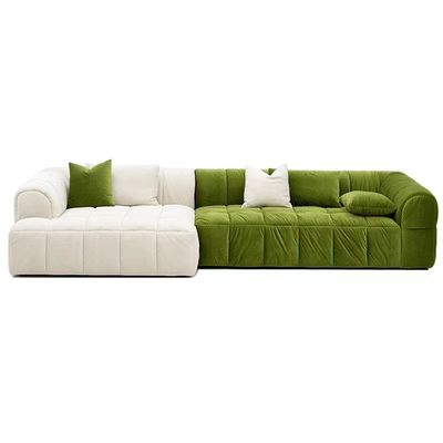 Il doppio tessuto parteggiato ha glassato il retro velluto Sofa Square Combination