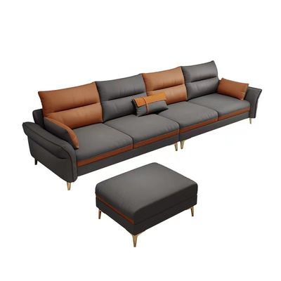 Cuoio di lusso moderno Sofa Sophisticated Craftsman del salone dell'hotel