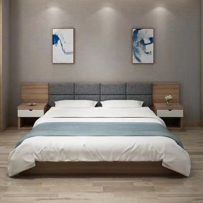 Letto molle della quercia del letto matrimoniale della camera da letto solida bianca di lusso classica dell'hotel