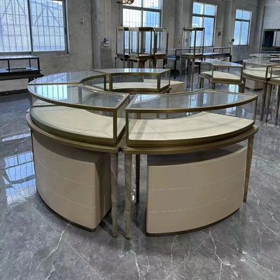 Governo rotondo del ripiano dei gioielli della vetrina moderna su ordinazione dell'esposizione