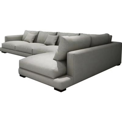 Tessuto sezionale pratico Sofa Bed su ordinazione a forma di L