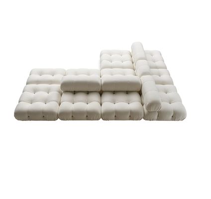 Lana bianca Sofa Modular Combination dell'agnello di Teddy Hotel Lobby Furniture Fabric