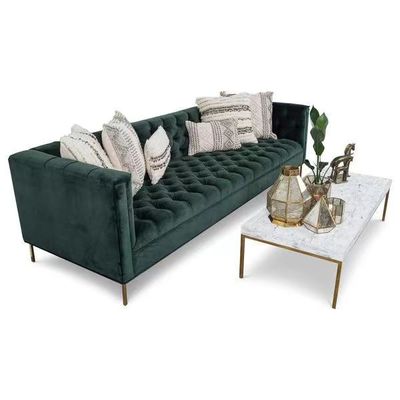 Hunter Marble Green Velvet Sofa ha messo il ODM del sofà dell'ingresso dell'hotel