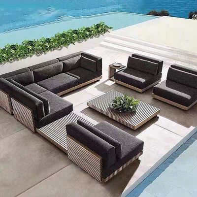 Stagno all'aperto Sofa Bed Lounge Chairs Sofa che abbronza Ledge Cushions Chaise