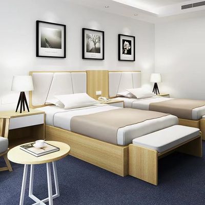 Legno solido ricoperto commerciale su ordinazione del letto di stoccaggio per la casa della villa dell'hotel