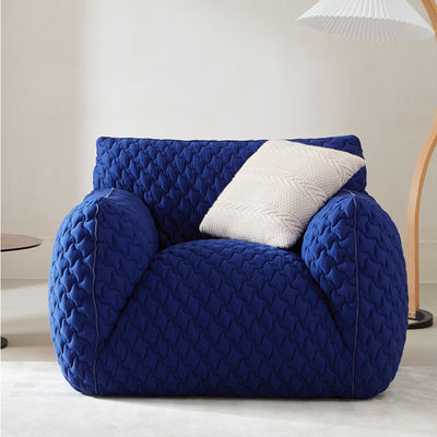Sofà del tessuto di Sofa Modern Single Blue Linen della sala di attesa dell'hotel di vacanza