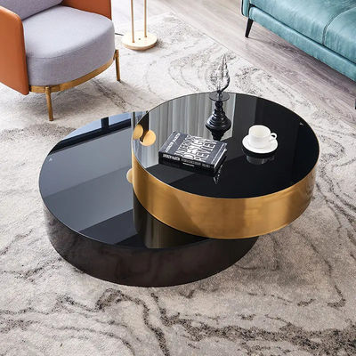 Acciaio inossidabile moderno del tavolino da salotto dell'hotel del salone del vetro temperato