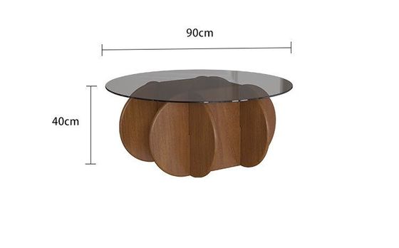 Tabella di tè rotonda di legno solido del salone acrilico di lusso leggero semplice del tavolino da salotto