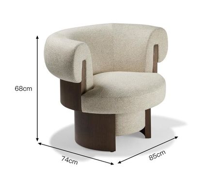 Sedia di svago del tessuto di Sofa Living Room Creative Single di legno solido dell'appartamento