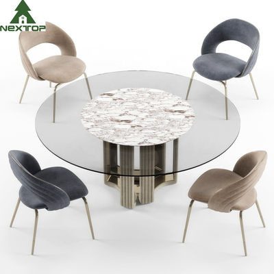Singolo ristorante di banchetto dell'hotel della sedia dell'oro del tessuto di lusso di lusso moderno del metallo