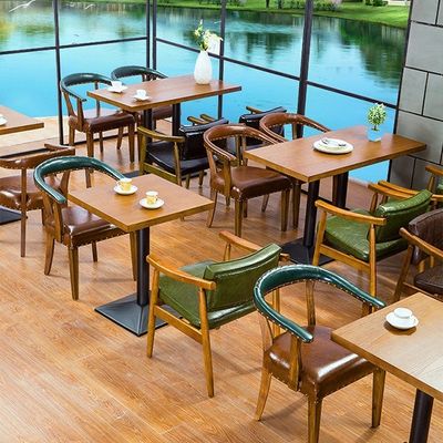 Banchetto di legno verde pranzante su ordinazione del ristorante dell'hotel della Tabella del sottotetto del caffè della sedia della mobilia